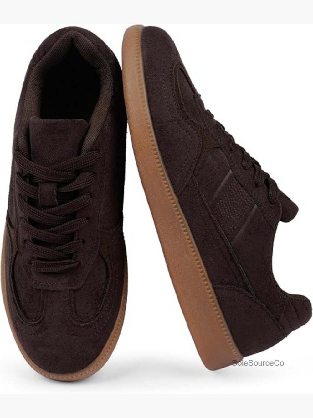 Lace Up Rounded Toe Flat Dressy Sneakers Casual Tennis Shoes Retro